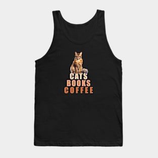 Cats, Books, Coffee II Tank Top